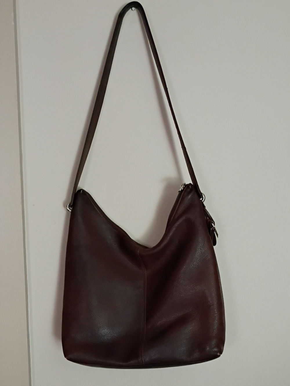 Rolfs Brown Leather Shoulder Hobo Bag